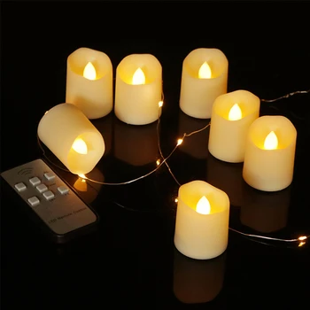 ОПАКОВКА от 6 чаени свещи на Хелоуин с батерии, дистанционно управление, а беспламенными led свещи за декорация на Коледа у дома